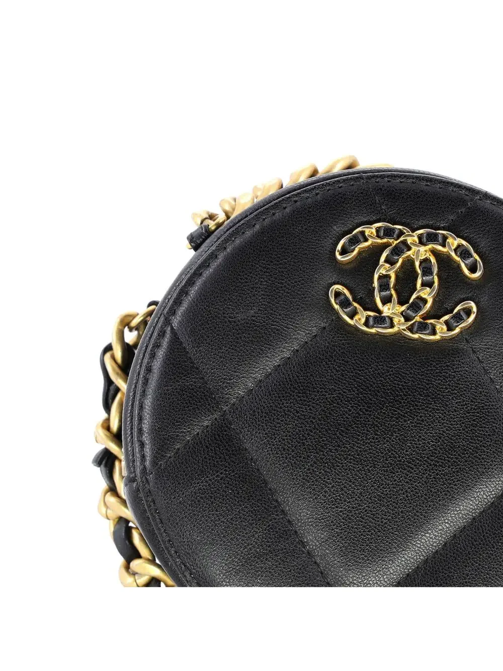 Chanel 19 Round Clutch With Chain #259233C25B